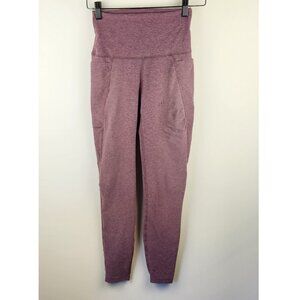 *FLAWED* Beyond Yoga Purple Spacedye Out of Pocket Midi Leggings S